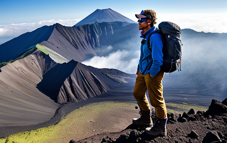 Climbing Karthala Volcano**
"A fully clothed hiker, appropriate attire, standing on the rim of the Karthala volcano crater, overlooking a misty landscape. The hiker is wearing sturdy hiking boots and carrying a backpack. The scene depicts a challenging but rewarding adventure. Perfect anatomy, correct proportions, natural pose, safe for work, appropriate content, fully clothed, professional photography, high quality."
**
