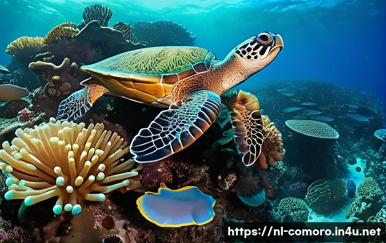 코모로 사파리 체험 가능 지역 - Vibrant Coral Gardens and Gentle Giants of Mohéli**
"An ultra-realistic, vibrant underwater photogr...